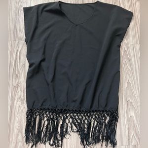 Black swimsuit coverup
